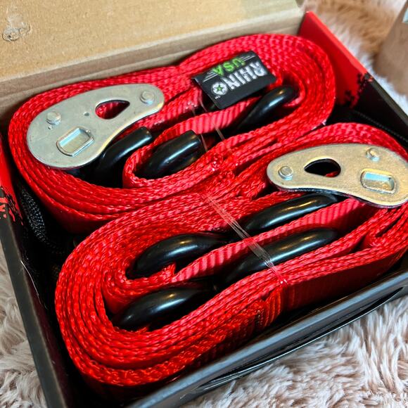 Rhino USA Motorcycle Tie-Down Set 2 HD 1.5" x 8' Tie-Down Straps with Bag - Picture 4 of 10
